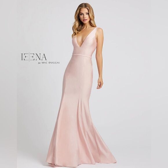 Mac Duggal IEENA 26273 Prom Dress Long Mermaid Backless V Neck Corset - Picture 3 of 7